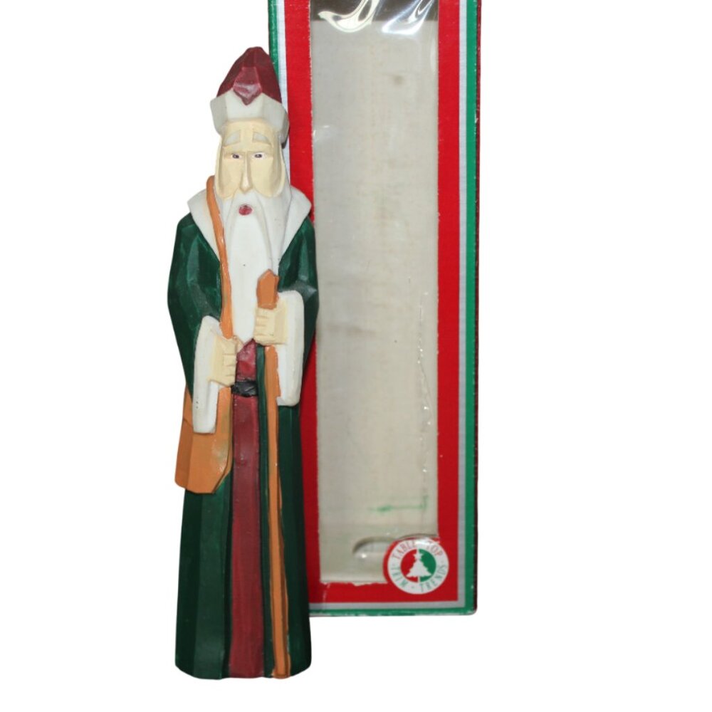 Santa Claus Table Top Trim Trends Vintage Figurine 8" Christmas Delux Decoration